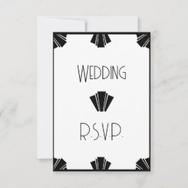 UAwg Wedding in Schwarz und Weiß Einladung