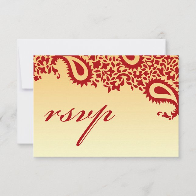UAWG Wedding Indian Style Card RSVP Karte (Vorderseite)