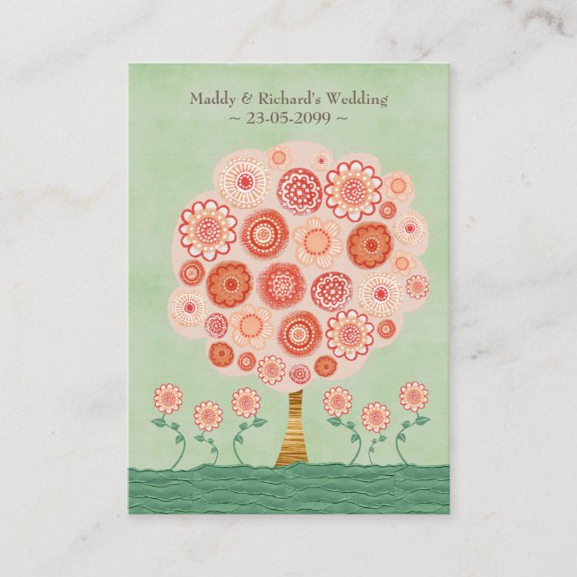 UAWG Wedding Mandarine Dream Tream Flat Cards Begleitkarte (Vorderseite)