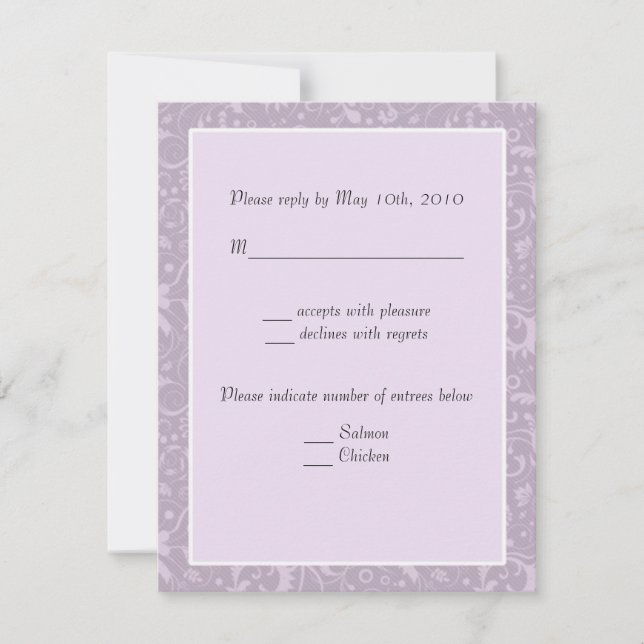 UAwg Wedding Notes RSVP Karte (Vorderseite)