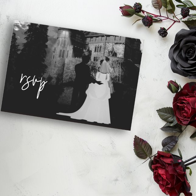UAWG Wedding Oktober Halloween Herrenhaus RSVP Karte (Von Creator hochgeladen)