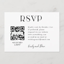 UAWG Wedding QR CODE Einschließkarte Begleitkarte