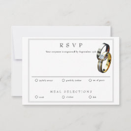 UAWG Wedding Rings UAWG und Meetingkarte RSVP Karte