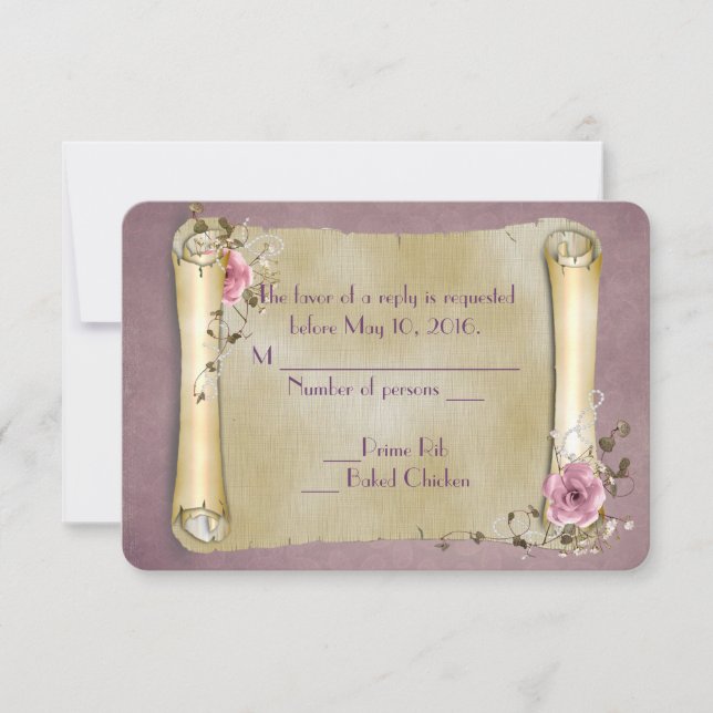 UAWG Wedding Scroll RSVP Karte (Vorderseite)