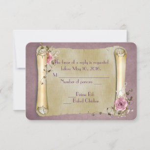 UAWG Wedding Scroll RSVP Karte