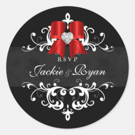 UAWG Wedding Stickers Schwarz-weiß Xmas Bow