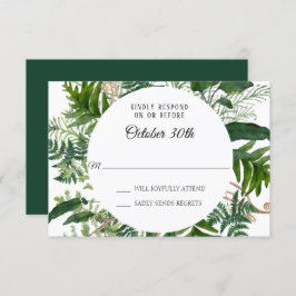 UAWG Wedding Wild Ferns Forest Leaf Foliage Einladung