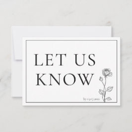 UAWG Zeitloses Blut mit Menü RSVP Karte