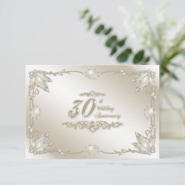 uAwg zum 30. Hochzeitstag Einladung (Stehend Vorderseite)