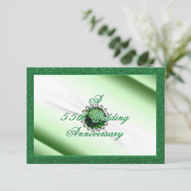 uAwg zum 55. Hochzeitstag Einladung (Stehend Vorderseite)