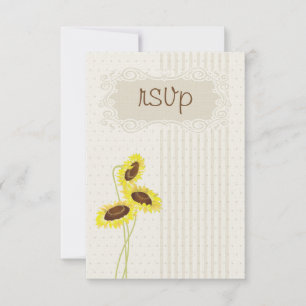 UAwg zur Entnahme von Sonnenblumen und Streifen RSVP Karte