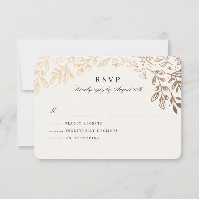 UAwg zur Ernte von Blume RSVP Karte (Vorderseite)