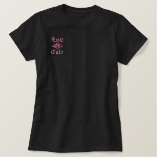 Übel, aber Niedlich besticktes T-Shirt