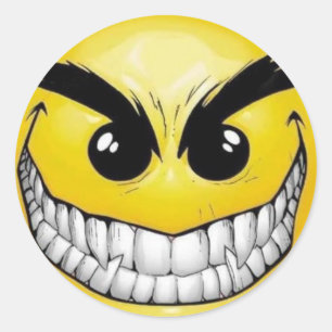 Übel Runder Aufkleber