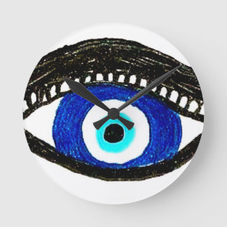 Übeles Auge Runde Wanduhr