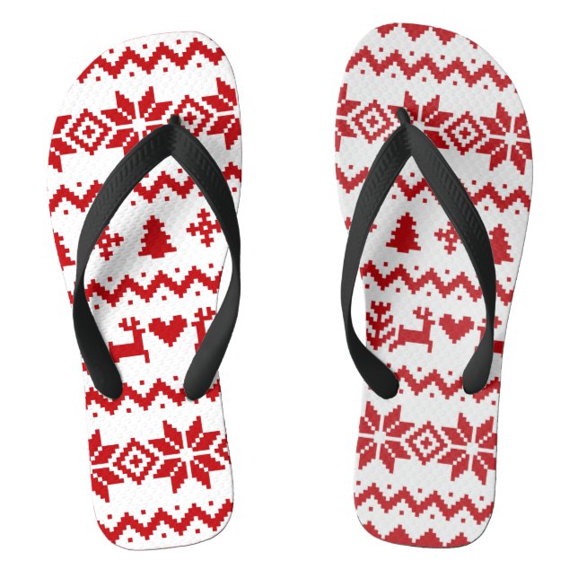 Übeles Pullover Weihnachten Flip Flops (Fußbett)