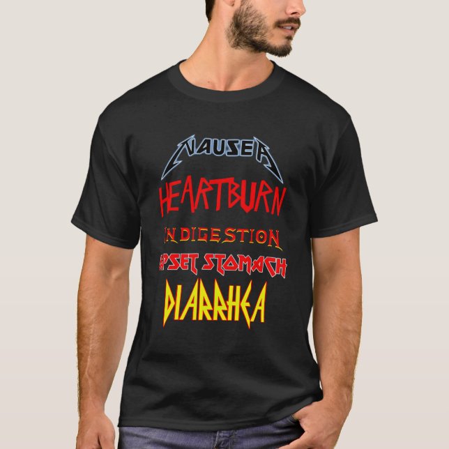 Übelkeit Heburale Verdauungsstörung Magendurchfall T-Shirt (Vorderseite)
