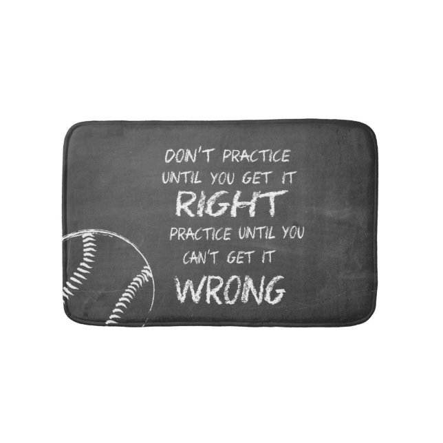 Üben Sie Baseball Motivierend Badematte (Vorderseite)