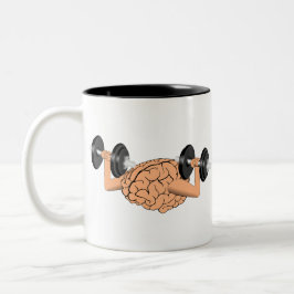 Üben Sie das Gehirn aus Zweifarbige Tasse