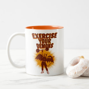 Üben Sie Ihre Dämonen Zweifarbige Tasse