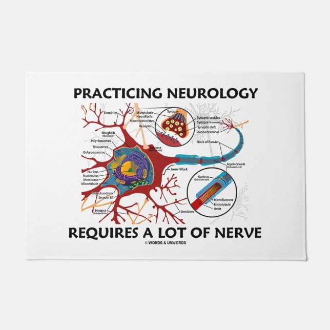 Übende Neurologie erfordert viel Nerv Fußmatte (Vorderseite)