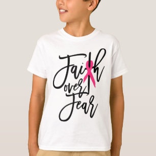 Über Angst Krebskrebs Bewusstsein Christlich T-Shirt