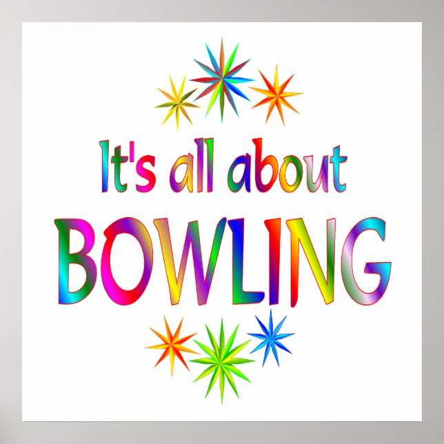 Über Bowling Poster (Vorne)