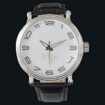 Uber Cool Mens Klassische Mit Monogramm Initialen  Armbanduhr<br><div class="desc">Das Vintage, handgefertigte, personalisierte Herrenlederband, Legierungskoffer, Armbanduhr. Ein Zeitmesser, der nie außer Mode kommt. Geben Sie einfach die Initialen ein. Machen Sie eine wunderbare, individuelle Uhr für die besonderen Männer in Ihrem Leben - Papa, Bräutigam, Ehemann, Bruder, Großvater, Freund. Ein großartiges Geschenk für den Tag des Vaters, Geburtstag, Hochzeit, Ehejubiläum,...</div>