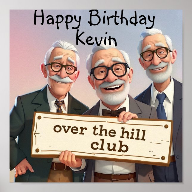 Über das Hügelposter Poster (Vorne)