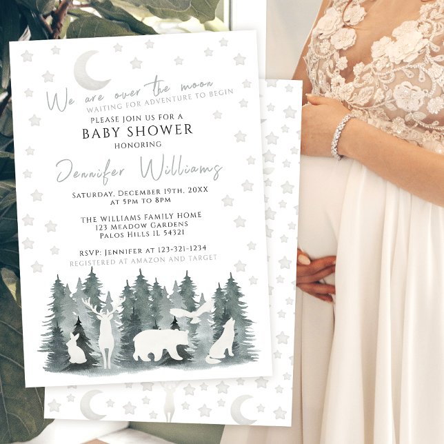 Über das Mondabenteuer mit der Babydusche Einladung (Von Creator hochgeladen)