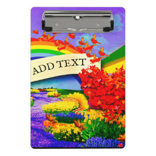 ÜBER DAS RAINBOW Spiral Foto Notebook Mini Klemmbrett