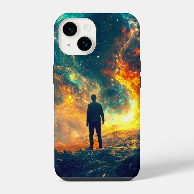 Über Das Universum iPhone 14 Hülle (Rückseite)