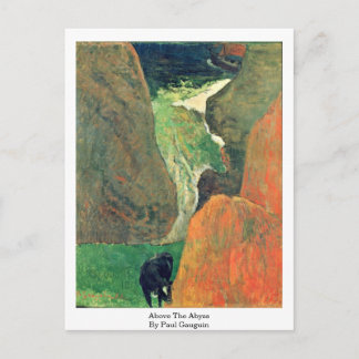 Über dem Abgrund von Paul Gauguin Postkarte