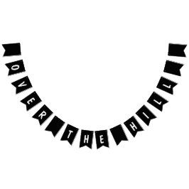 Über dem Berg Schwarz & Weiß Wimpelkette