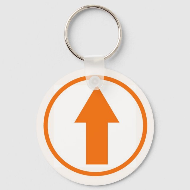 Über dem Einfluss - Orange Schlüsselanhänger (Vorderseite)