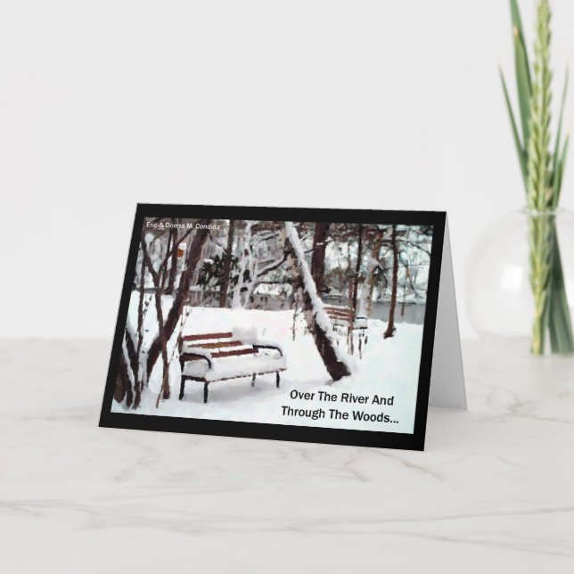 Über dem Fluss…. Feiertagskarte (Vorderseite)