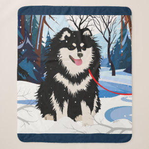 ÜBER DEM FLUSS Finnischer Lapphund-Sherpa-Decken Sherpadecke