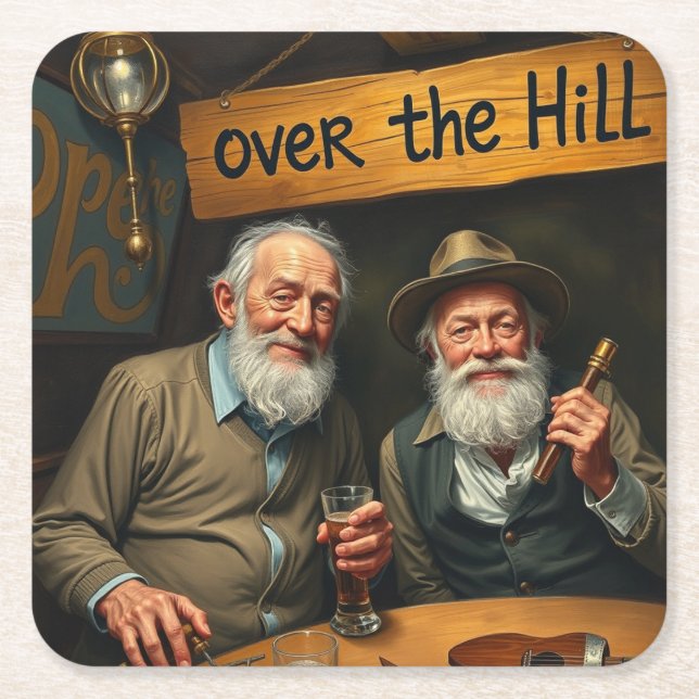 Über dem Hill Club 2 Rechteckiger Pappuntersetzer (Vorderseite)