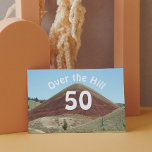 Über dem Hügel 50. Funny Birthday Card Karte<br><div class="desc">Mit dieser humorvollen Grußkarte,  auf der das Foto eines steilen Hügels dargestellt ist,  und dem sprichwörtlichen "Over the Hill"-Jazz,  macht jemand den 50. Geburtstag eines Menschen leichter.</div>