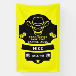 Über dem Hügel Alt werden Banner