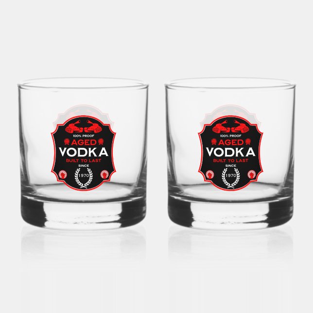 Über dem Hügel bei Vodka Drinker Whiskyglas (Vorderseite)