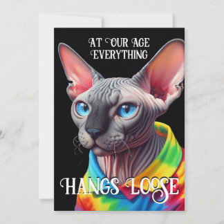 Über dem Hügel Sphynx Cat Hang Loose Birthday