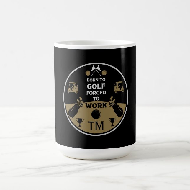 Über dem Hügel zum Geburtstag Golfer Verwandlungstasse (Zentrum)