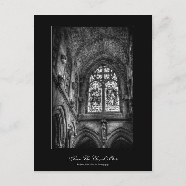 Über dem Kapellaltar, Glass-Fenster Postkarte (Vorderseite)