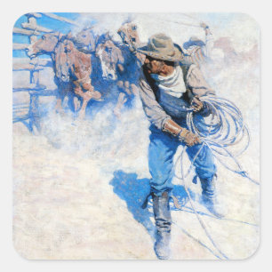 Über dem Meer der Runde Quadratischer Aufkleber