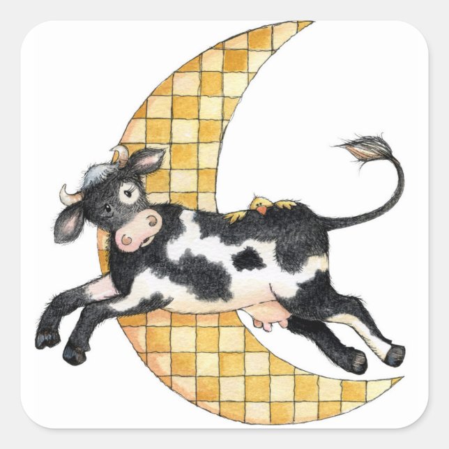 Über dem Mond - Aufkleber (Vorderseite)