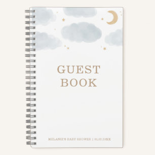 Über dem Mond Baby Shower Guest Book Notizbuch