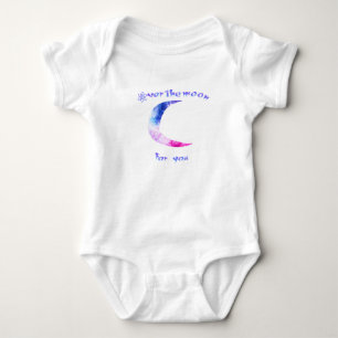 Über dem Mond Babybody Anzug Babybodysuit Baby Strampler