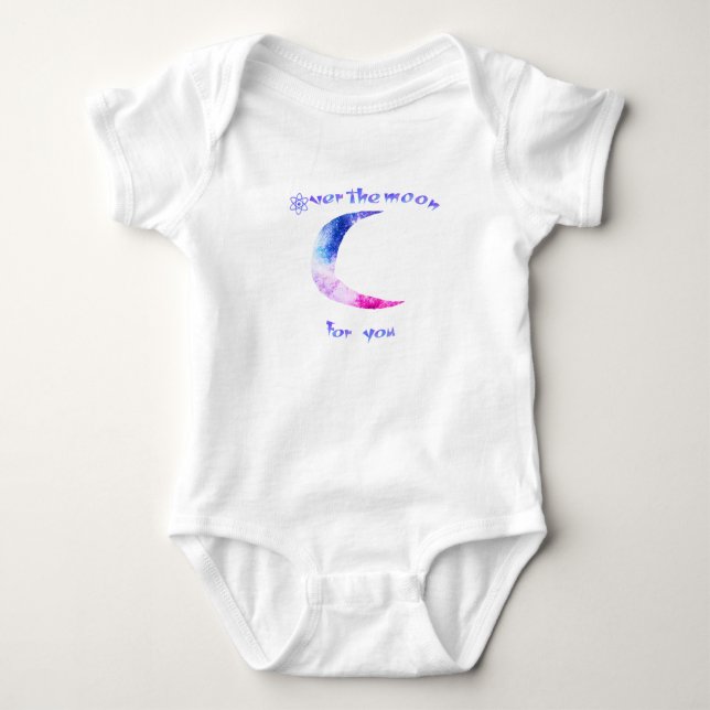 Über dem Mond Babybody Anzug Babybodysuit Baby Strampler (Vorderseite)