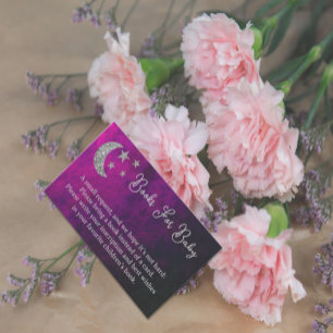 Über dem Mond Babyduschbücher für Baby Begleitkarte